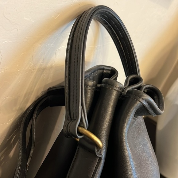 Coach 9992 Handle Backpack true vintage, black leather, gold tone hardware,13x11 main image 8